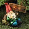 Accent Plus Solar Light-Up Welcome Garden Gnome and Turtle