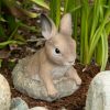 Accent Plus Stone-Look Bunny Garden Sculpture