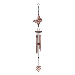Accent Plus Butterfly and Heart Wind Chimes - 31.5 inches