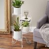 Summerfield Terrace Iron Spiral Staircase Plant Stand - White