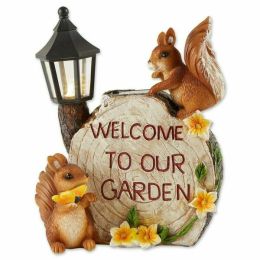 Accent Plus Solar Welcome to Our Garden with Squirrels