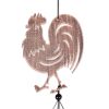 Accent Plus Metal Bell-Style Rooster Windchimes