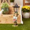 Accent Plus Child with Apple Basket Solar Garden Light
