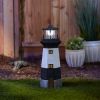 Accent Plus Solar Lighthouse Garden Decor with Rotating Light
