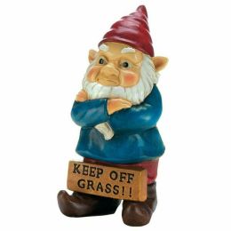 Accent Plus Keep Off Grass Grumpy Garden Gnome