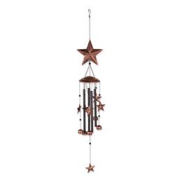 Accent Plus Bronze Wind Chimes with Stars and Bells - 34 inches