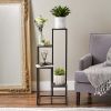 Summerfield Terrace Four-Tier Modern Black Metal Plant Stand or Display Unit