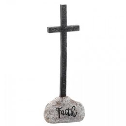 Accent Plus Stone and Cross Figurine - Faith