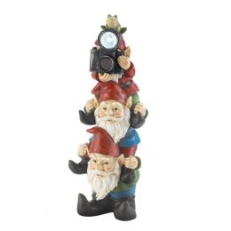 Summerfield Terrace Stack of Gnomes and Frog Solar Garden Light