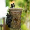 Songbird Valley Outhouse Bird House with Black Bears