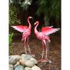 Summerfield Terrace Flying Flamingo Metal Garden Decor - 34 inches