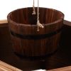 Accent Plus Rustic Wishing Well Garden Planter