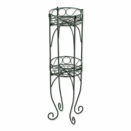 Summerfield Terrace Scrolled Verdigris Two-Level Plant Stand