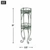 Summerfield Terrace Scrolled Verdigris Two-Level Plant Stand