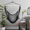 Accent Plus Recycled Cotton Swinging Hammock Chair - Black