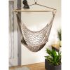 Accent Plus Recycled Cotton Swinging Hammock Chair - Stone