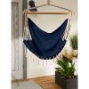 Accent Plus Hammock Chair with Tassel Fringe - Navy Blue
