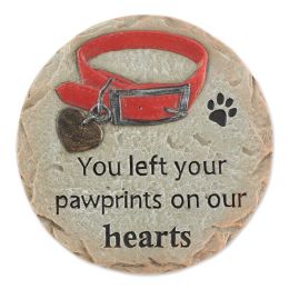 Accent Plus Pet Memorial Stepping Stone - Pawprints On Our Hearts