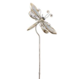 Accent Plus Mixed Pattern Metal Dragonfly Garden Stake - 39 inches