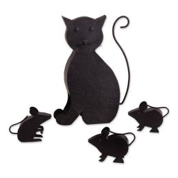 Accent Plus Cat and Mice Metal Garden Sculpture Set