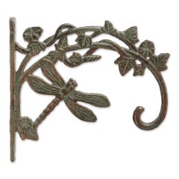 Accent Plus Cast Iron Plant Hanging Bracket Hook - Dragonfly