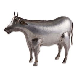 Accent Plus Galvanized Metal Cow Garden Figurine
