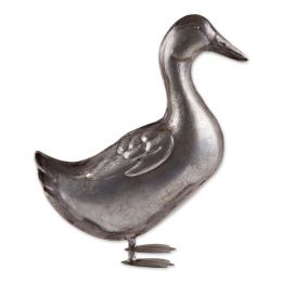 Accent Plus Galvanized Metal Duck Garden Figurine