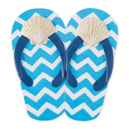 Accent Plus Cement Flip Flops Stepping Stone - Seashell