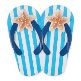 Accent Plus Cement Flip Flops Stepping Stone - Starfish