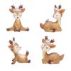4PCS Sika Deer Desktop, Beautiful Sika Deer Model Craft Decor For Home