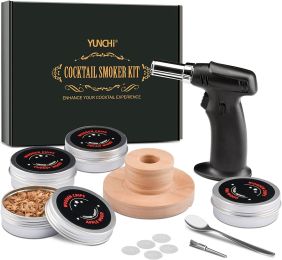 Cocktail Smoker Kit with Torch Bourbon Smoker Kit with Flavored Wood Smoker Chip