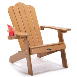 (Do Not Sell on Amazon) TALE Adirondack Chair Backyard Furniture Painted Seating with Cup Holder Plastic Wood for Lawn Outdoor Patio Deck Garden Porch