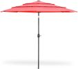Portable Patio Umbrella Outdoor Market Tilt Umbrella with Easy Tilt Adjustment