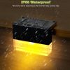 6Pcs Solar Powered Deck Lights Outdoor Acrylic Bubbles Decorative Step Fence Lamp IP55 Waterproof