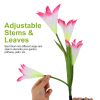 2Pcs Solar Garden Lights Outdoor Lily Flower LED Light 7-Color Changing IP65 Waterproof
