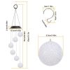 Solar Powered LED Ball Wind Chimes Color Changing LED String Light Patio Garden Decor