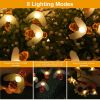Solar String Bee Lights 30 Honeybees LED Fairy Solar Lights 8 Lighting Modes IP65 Waterproof Decorative Lamps
