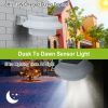 2Pcs Solar Powered Gutter Lights Outdoor IP65 Waterproof Dusk to Dawn Sensor Security Lamps