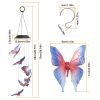 Solar LED Butterfly Wind Chimes Color Changing LED Butterfly String Light Patio Garden Decor