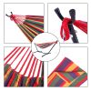Free sipping Hammock Set Steel Stand Outdoor Camping Hanging Swing Bed Stripe YJ
