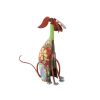 17 Inch Decorative Metal Dog Sculpture; Multicolor