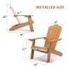TALE Adirondack Chair Backyard Outdoor Furniture Painted Seating with Cup Holder All-Weather and Fade-Resistant Plastic Wood for Lawn Patio
