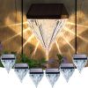 Waterproof Solar Deck Lights Outdoor Solar Fence Lights for House Solar Step Lights Solar Wall Lights for Backyard, Patio, Decorating, Stairs, Garden,