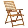 Garden Reclining Chairs 3 pcs Solid Acacia Wood