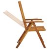 Garden Reclining Chairs 3 pcs Solid Acacia Wood