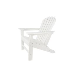 HDPE Resin Wood Outdoor Patio Adirondack Chair XH (Color: White)