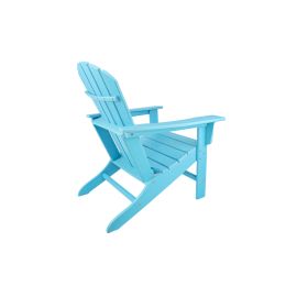 HDPE Resin Wood Outdoor Patio Adirondack Chair XH (Color: Blue)