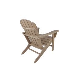 HDPE Resin Wood Outdoor Patio Adirondack Chair XH (Color: Gray)